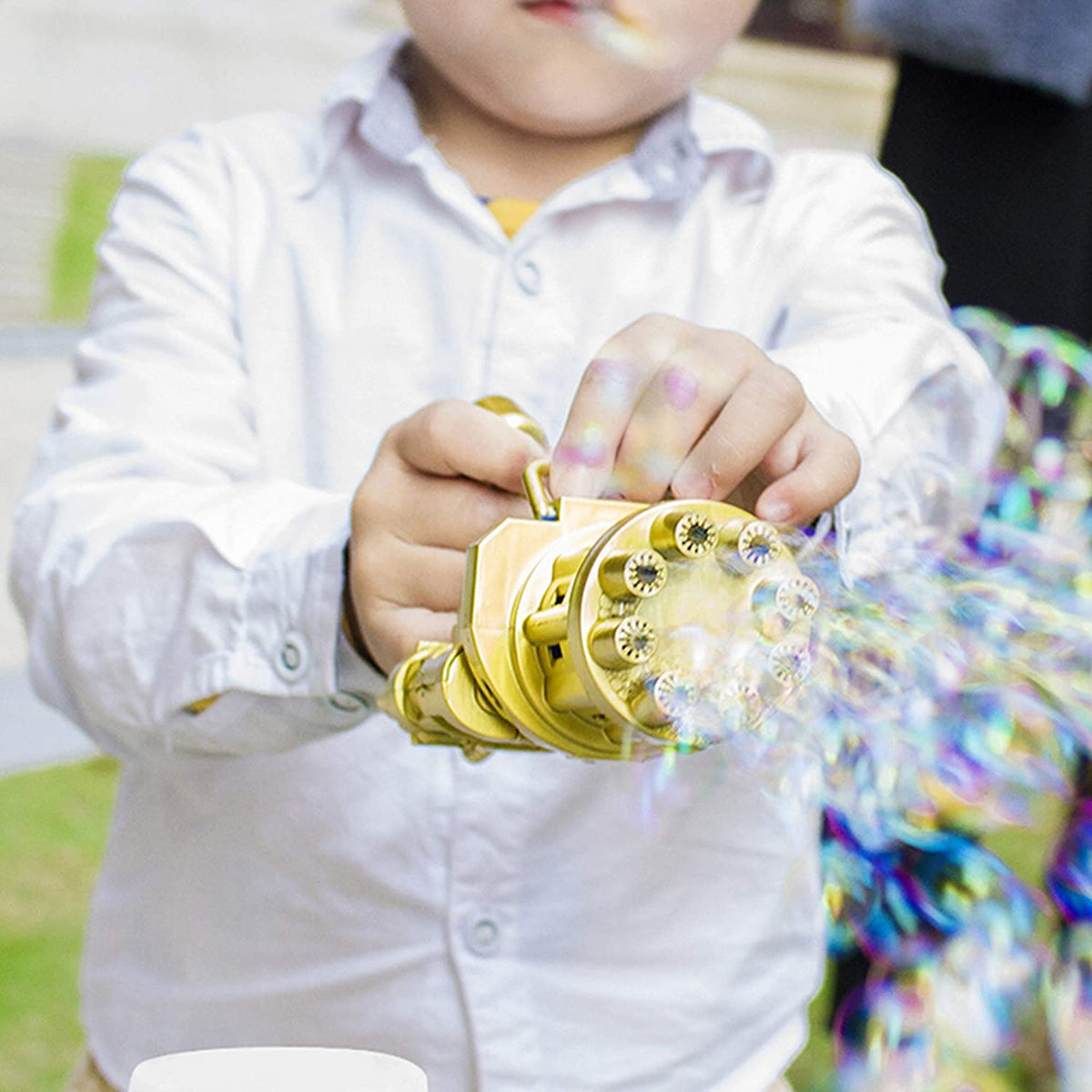 Kids Bubble Machine Battery-Powered Pistol Grip