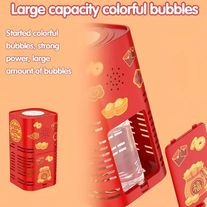 Kids Bubble Machine LED-Lit Battery-Powered 100 ml Tank