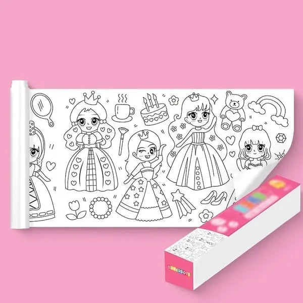 Kids Coloring Roll Repositionable Perforated Sections