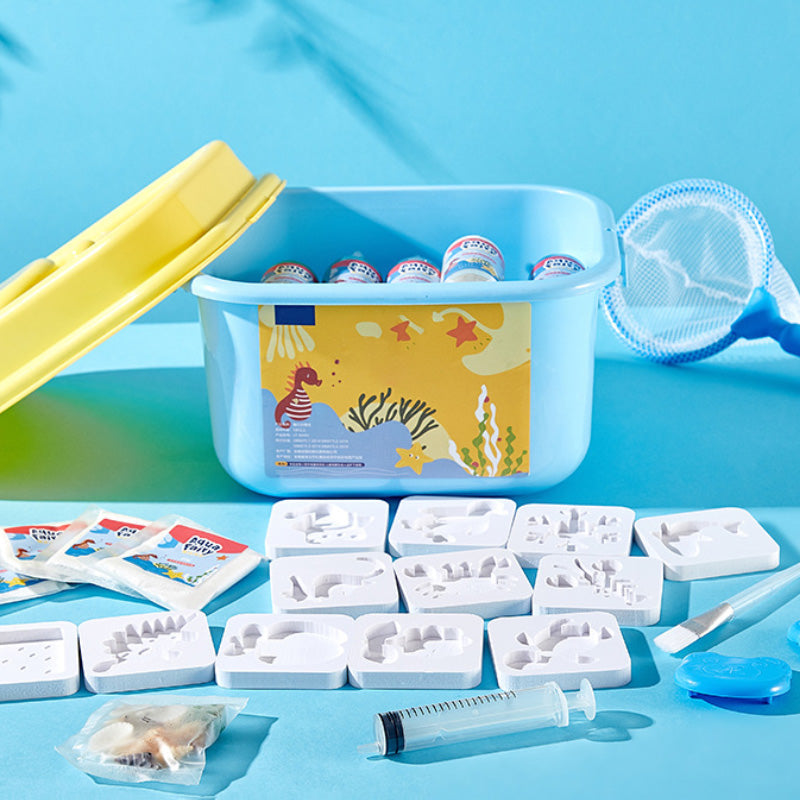 Kids Craft Kit 3D Water Beads Reusable Molds & Tray