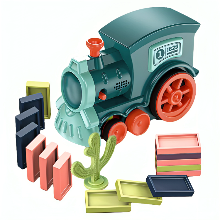 Kids Domino Train Set Self-Setting 60-Piece