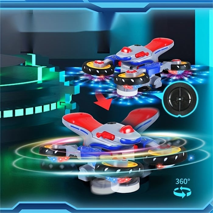 Kids Electric Motorcycle 360 Spin Obstacle Detection & LED