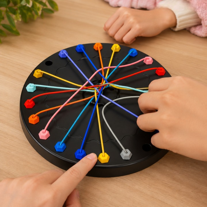 Kids Finger Dexterity Game Pocket-Sized Includes 10 Rubber Bands