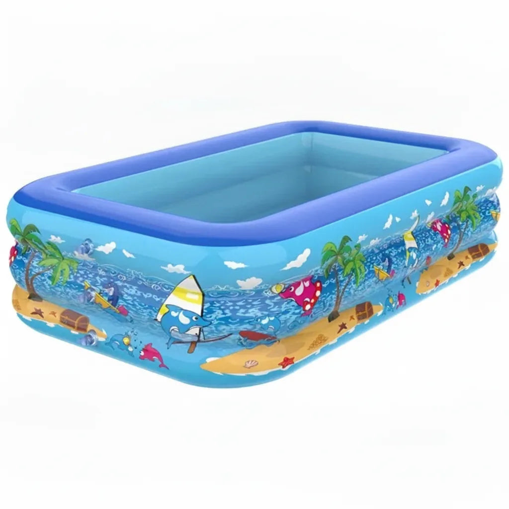 Kids Inflatable Pool Three-Layer PVC Leakproof Valves