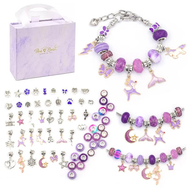 Kids Jewelry Making Kit Over 100 Beads & Charms Hypoallergenic