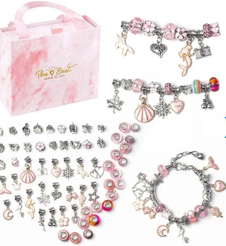 Kids Jewelry Making Kit Over 100 Beads & Charms Hypoallergenic
