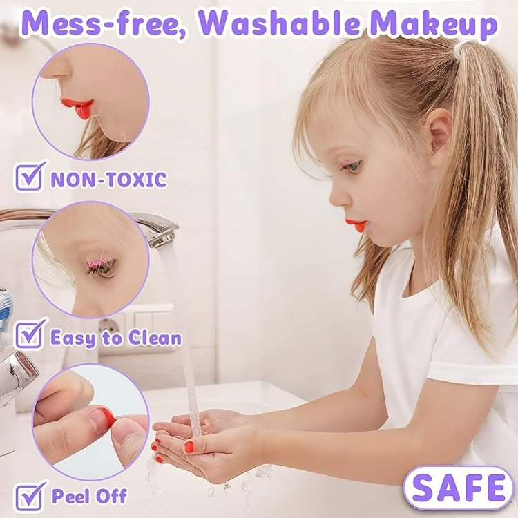 Kids Makeup Set Non-Toxic & Water-Washable For Sensitive Skin