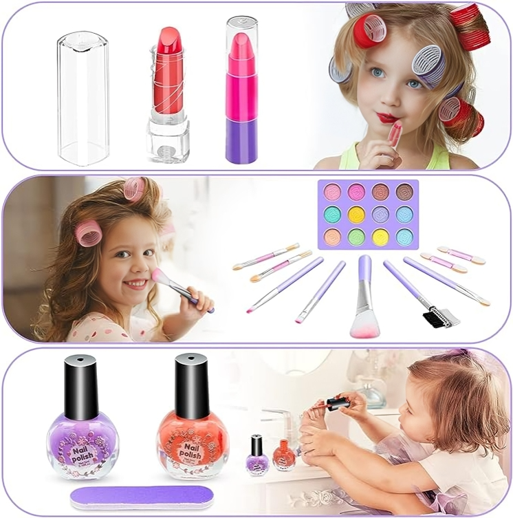 Kids Makeup Set Non-Toxic & Water-Washable For Sensitive Skin