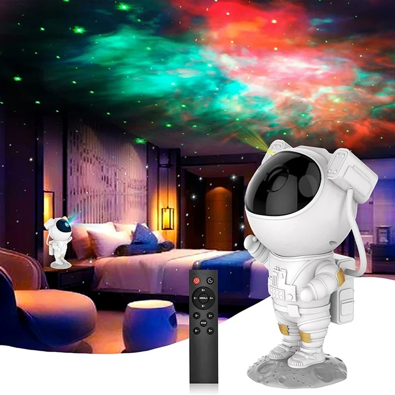 Kids Night Light Astronaut Starry Projector Dimmable LED