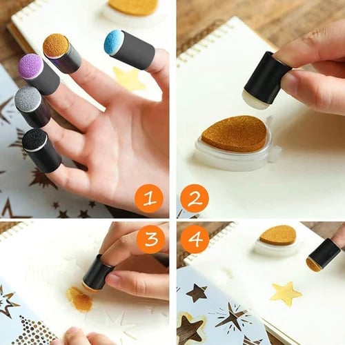Kids Painting Kit 20-Color Stamp Pad Non-Toxic