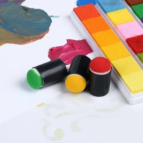 Kids Painting Kit 20-Color Stamp Pad Non-Toxic