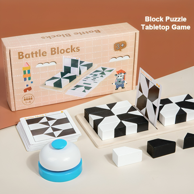 Kids Puzzle Game Wooden Blocks & 40 Cards