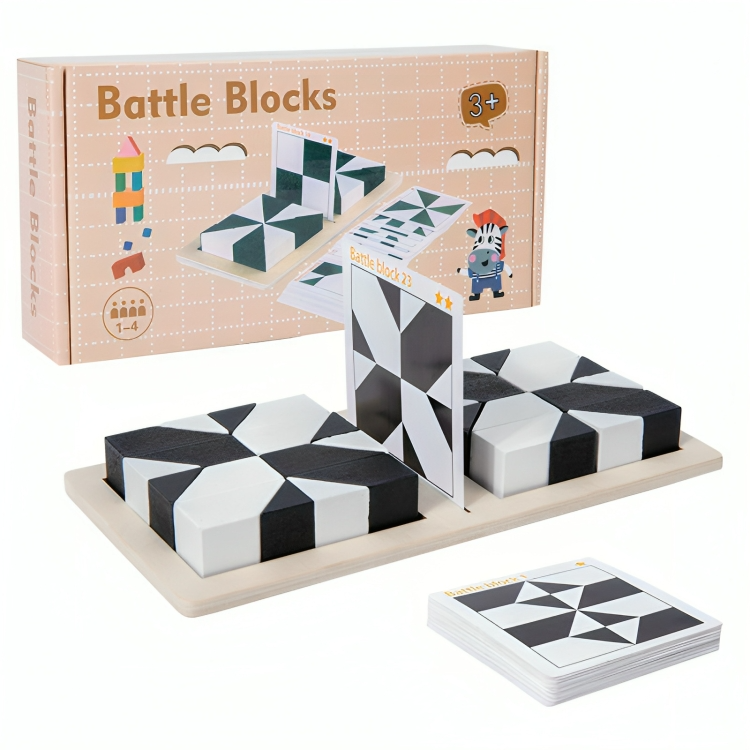 Kids Puzzle Game Wooden Blocks & 40 Cards