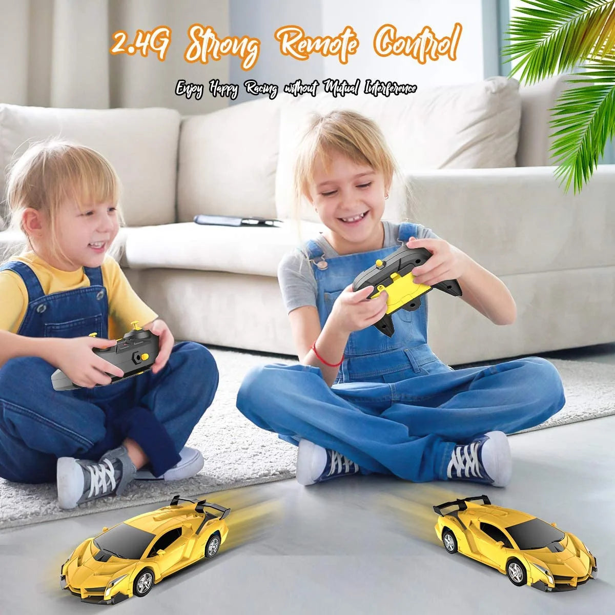 Kids RC Car Transformable Push-Button Drift & Rotation
