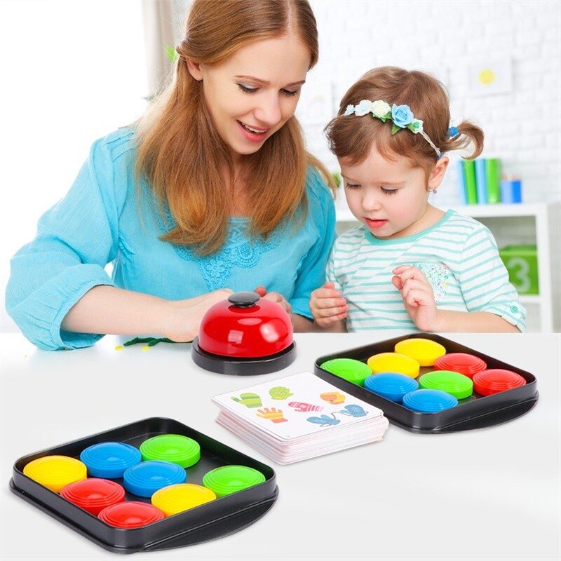 Kids Reaction Game Color Matching Bell Set of 2