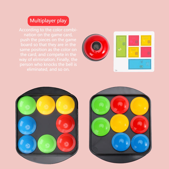 Kids Reaction Game Color Matching Bell Set of 2