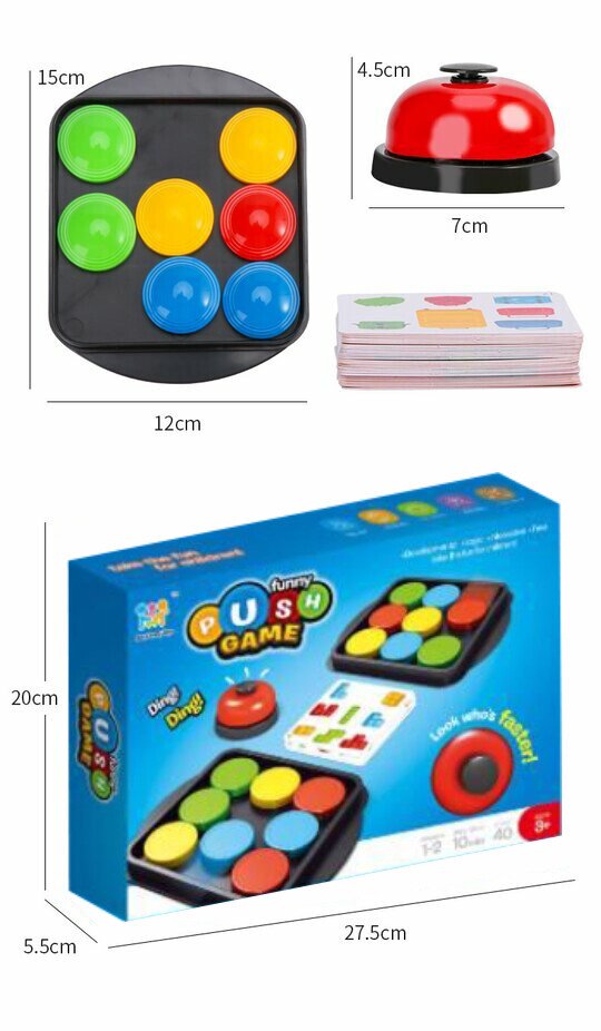 Kids Reaction Game Color Matching Bell Set of 2
