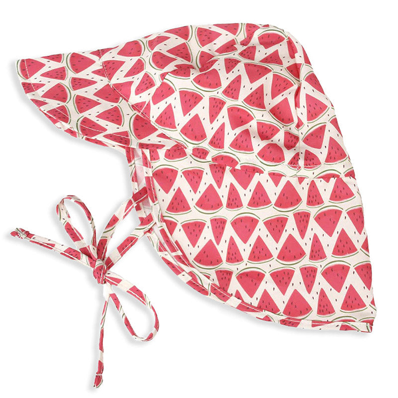 Kids Sun Hat Wide Brim Neck Flap Chin Strap