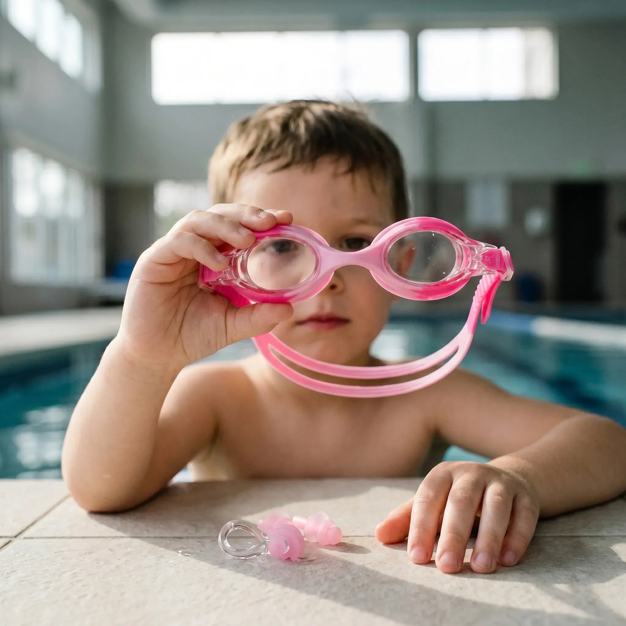 Kids Swim Goggles Fog-Free Quick-Adjust Split Strap