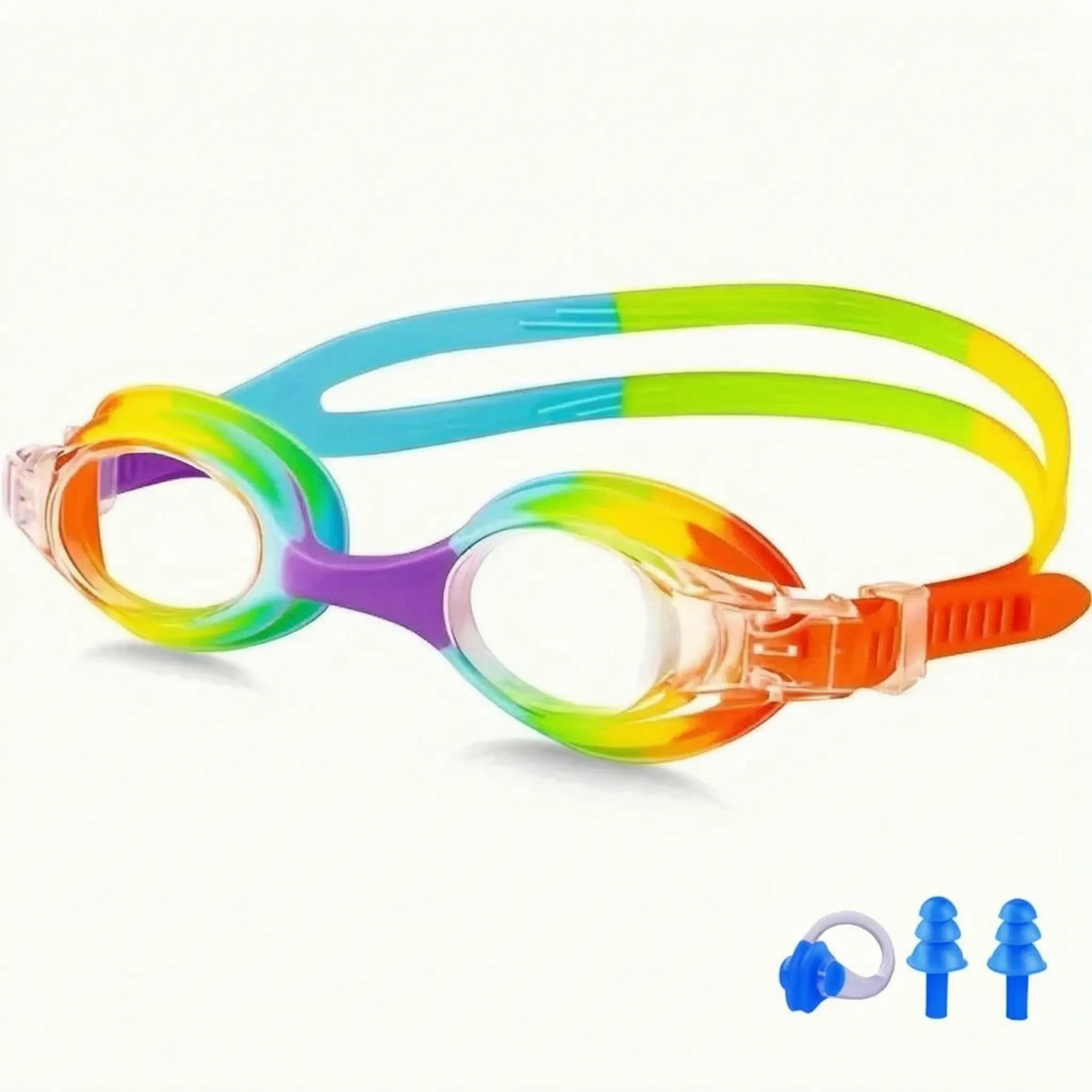 Kids Swim Goggles Fog-Free Quick-Adjust Split Strap
