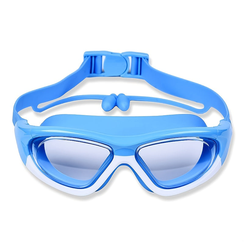 Kids Swim Goggles Large-Frame Anti-Fog Leak-Proof