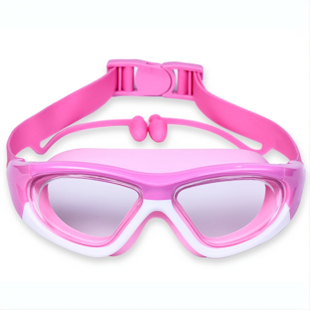 Kids Swim Goggles Large-Frame Anti-Fog Leak-Proof