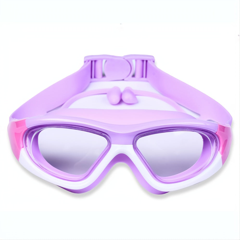 Kids Swim Goggles Large-Frame Anti-Fog Leak-Proof