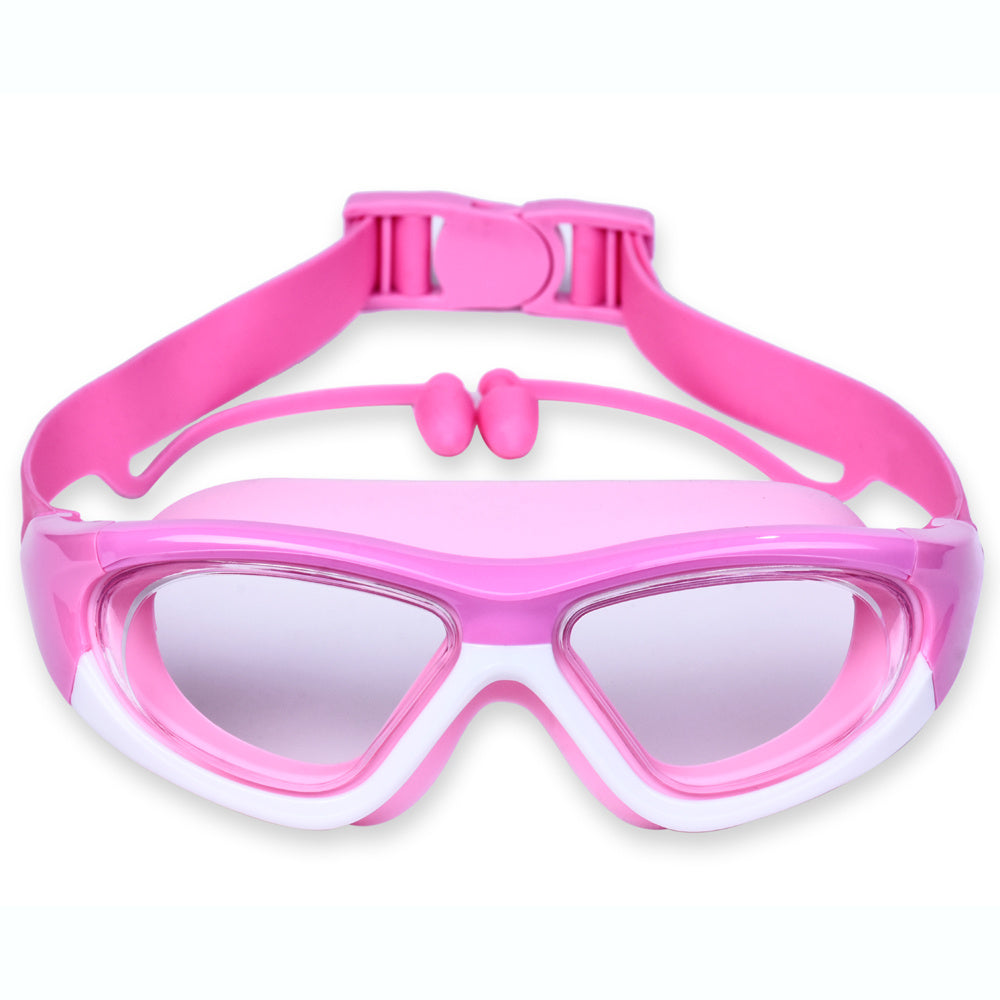 Kids Swim Goggles Large-Frame Anti-Fog Leak-Proof