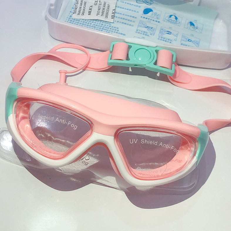 Kids Swimming Goggles Anti-Fog & UV Protection Adjustable Strap