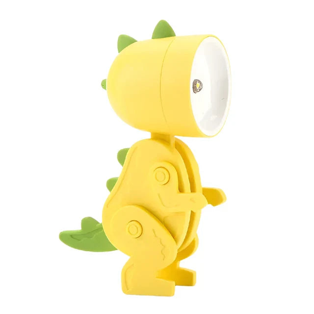 Kids Table Lamp Dinosaur Movable Figure Battery Powered