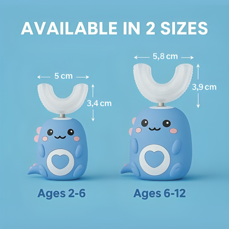 Kids Toothbrush Dinosaur Design Child-Sized Ages 2 To 12