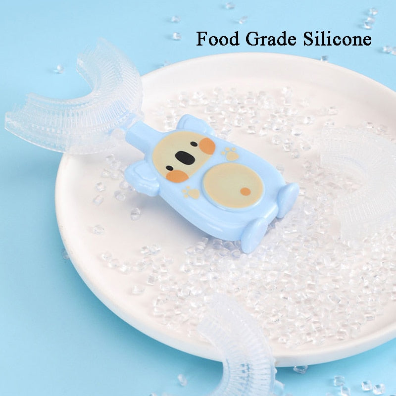 Kids Toothbrush U-Shaped Soft Bristles & Animal Designs