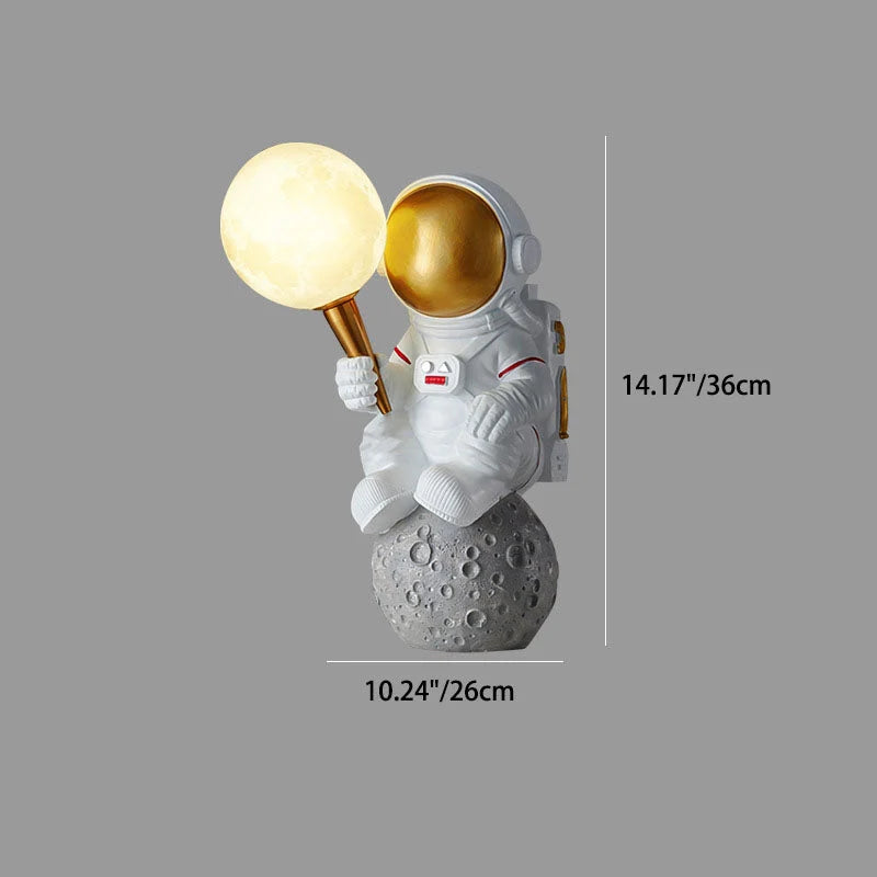 Kids Wall Lamp Astronaut Design Warm Glare-Free LED