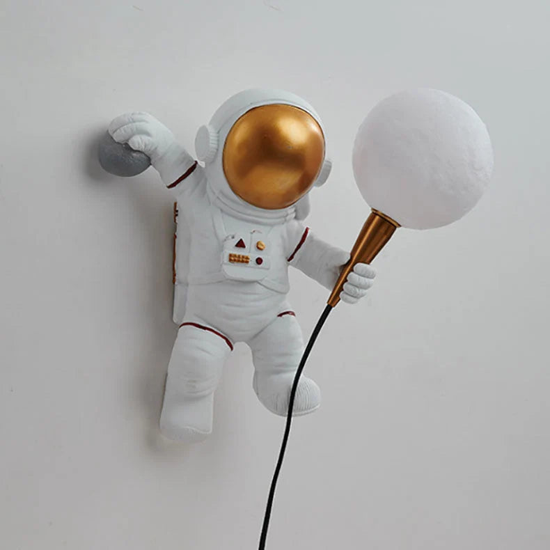 Kids Wall Lamp Astronaut Design Warm Glare-Free LED