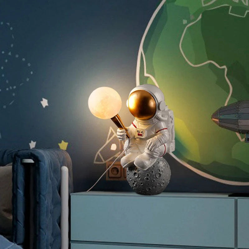 Kids Wall Lamp Astronaut Design Warm Glare-Free LED