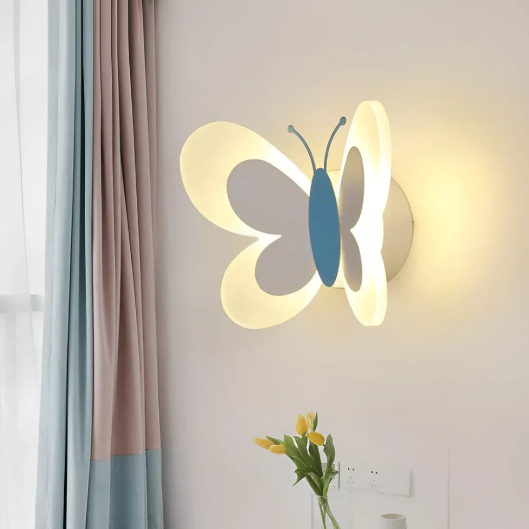 Kids Wall Light Butterfly Metal LED Warm & Cool