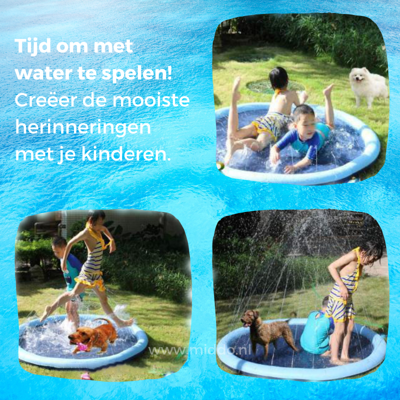 Kids Water Play Mat Garden Hose Connection Foldable