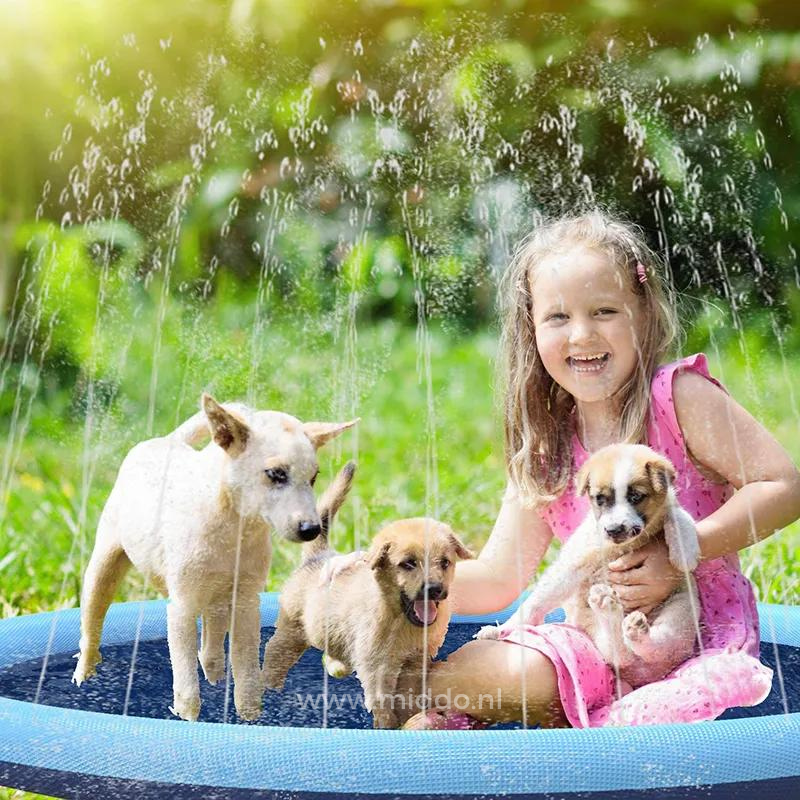 Kids Water Play Mat Garden Hose Connection Foldable