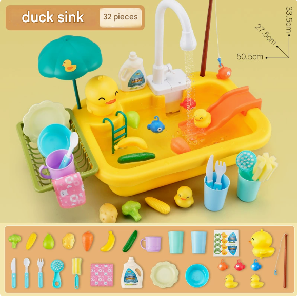 Kids Water Play Table Battery-Powered Circulating Pump Indoor & Outdoor