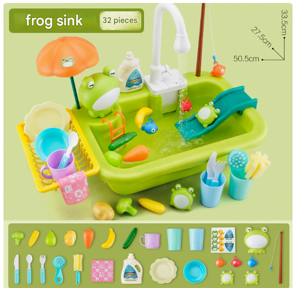 Kids Water Play Table Circulating Fountain Accessories Included