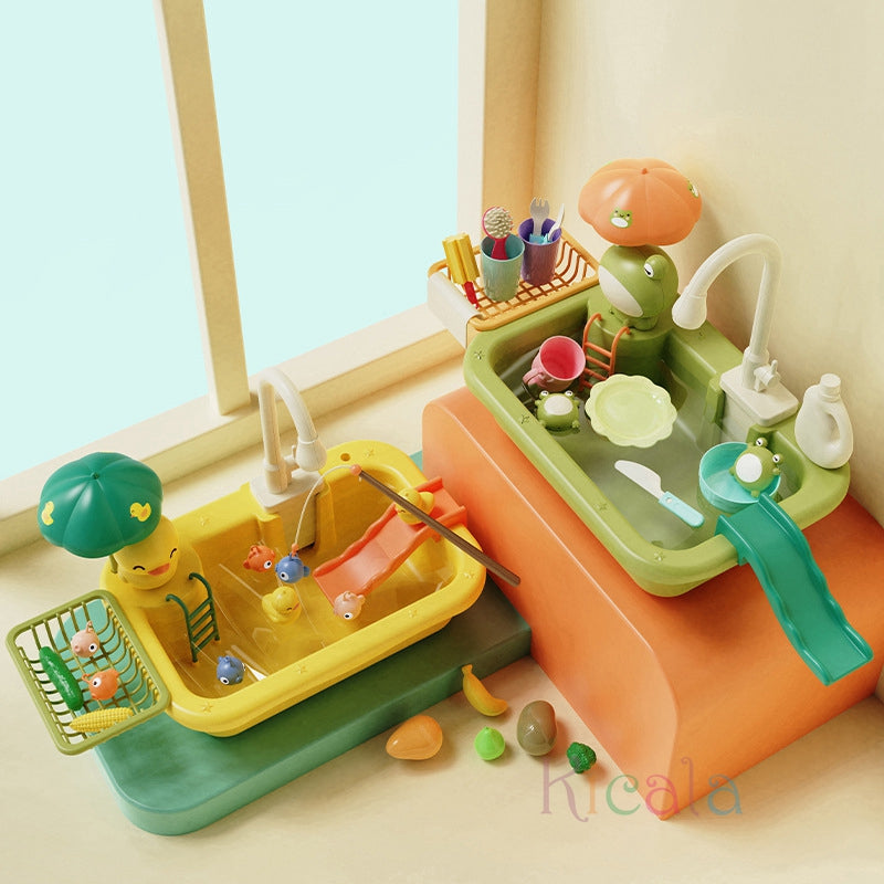 Kids Water Play Table Circulating Fountain Accessories Included