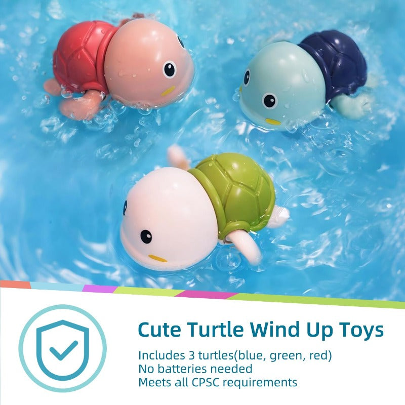 Kinder Badspielzeug Set Schwimmende Schildkröte Drei-teilig