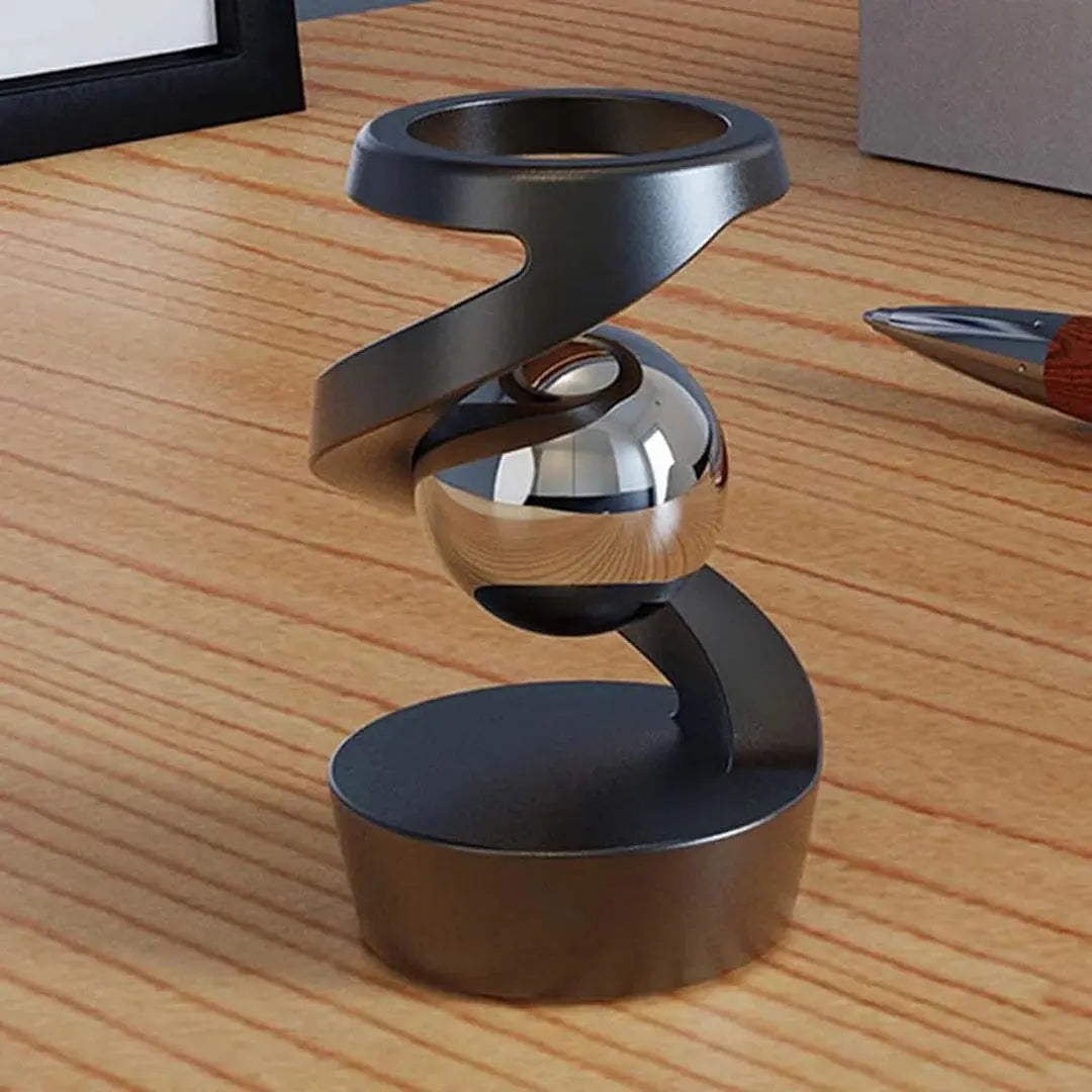 Kinetic Desk Toy Magnetic Levitating Stainless Steel & Acrylic