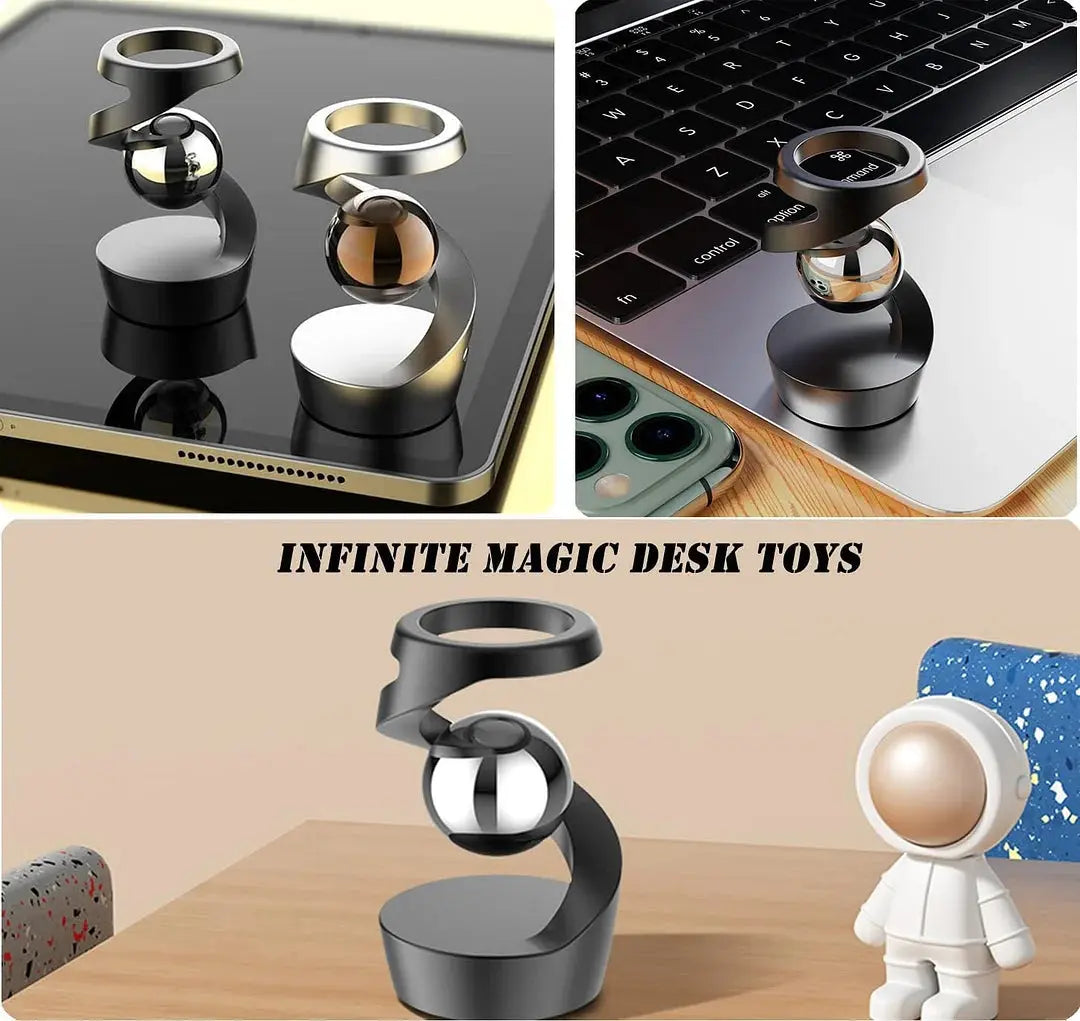 Kinetic Desk Toy Magnetic Levitating Stainless Steel & Acrylic