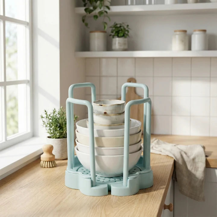 Kitchen Bowl Organizer Stackable Space-Saving