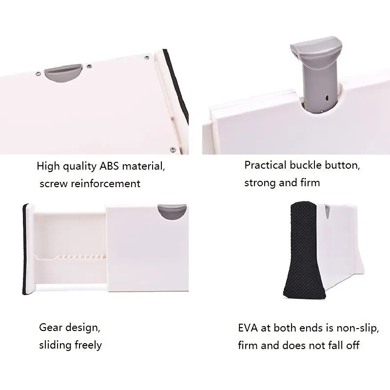 Kitchen Drawer Divider Adjustable Non-Slip Dishwasher-Safe