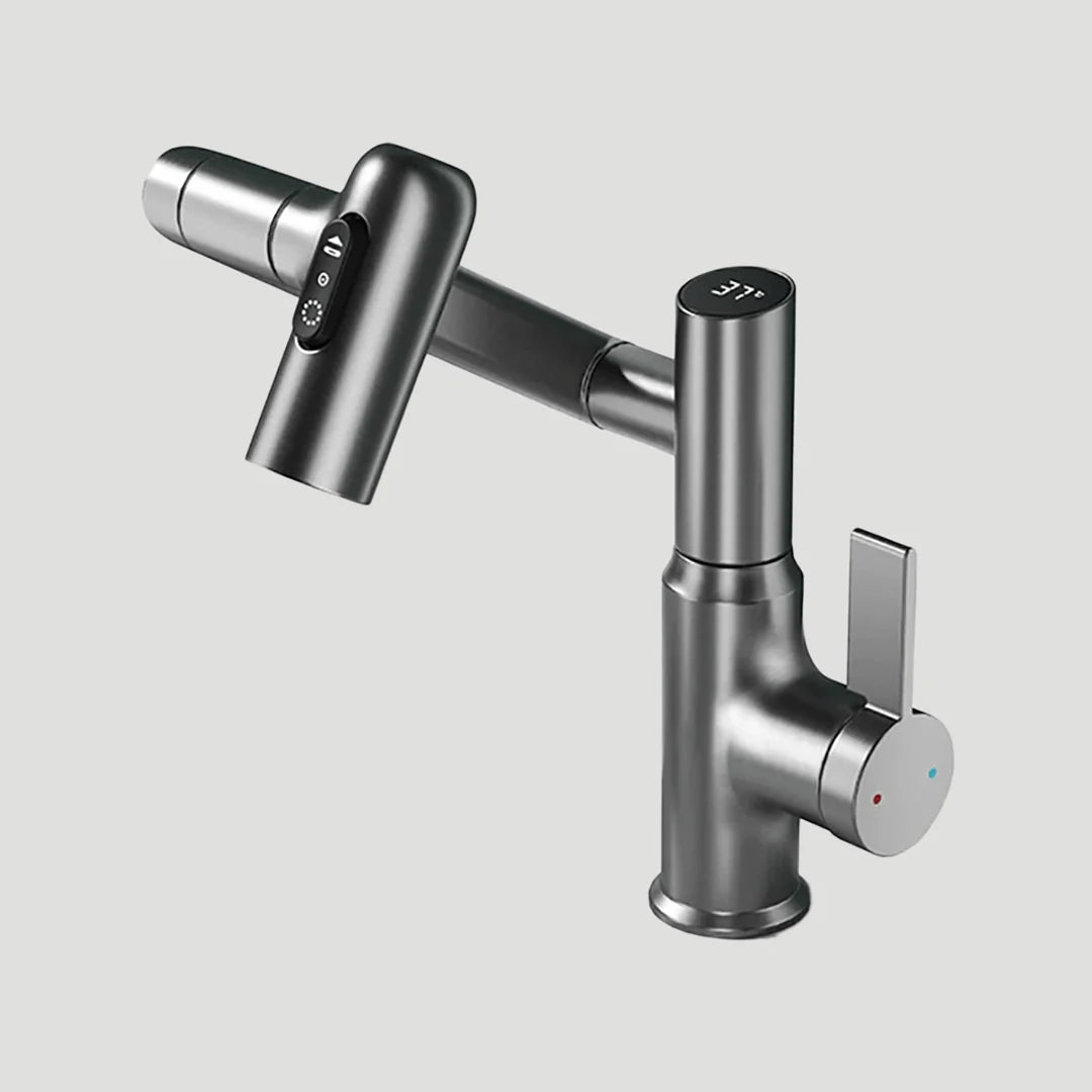Kitchen Faucet 360° Swivel Height Adjustable & Temperature Display