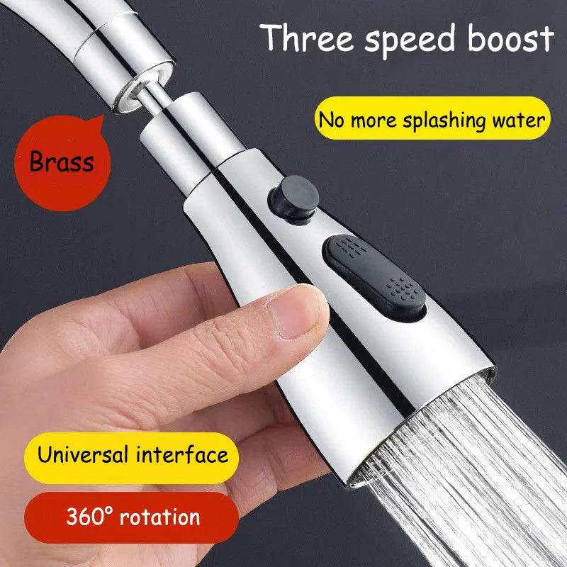 Kitchen Faucet Attachment 360° Rotating Head 3 Spray Modes