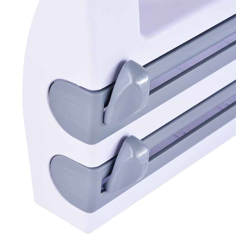 Kitchen Film & Towel Organizer Wall-Mounted Space-Saving Built-In Cutters