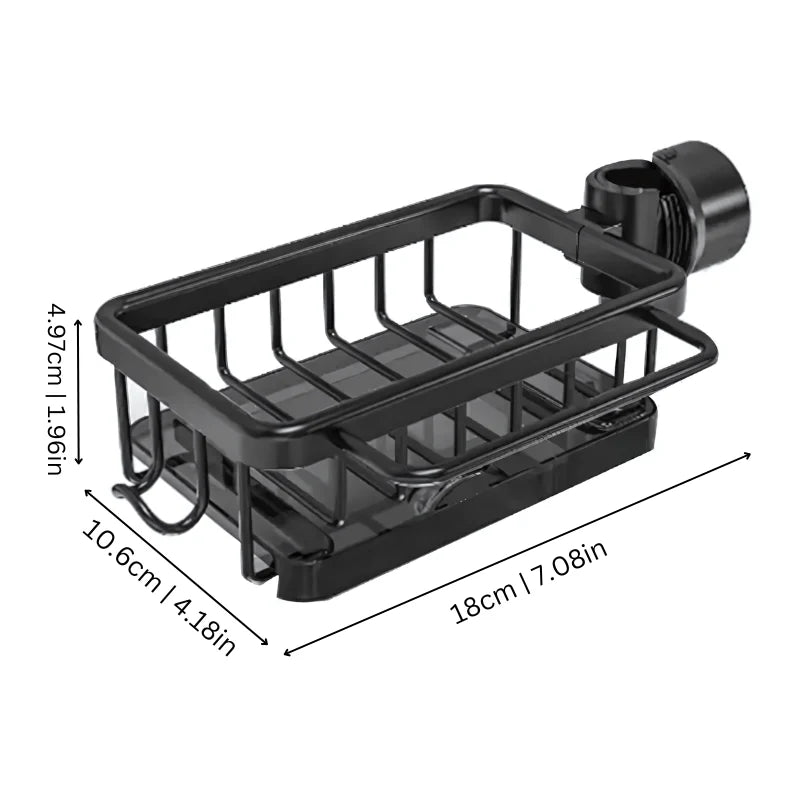 Kitchen Sink Shelf Quick-Drying Rustproof Aluminum & No-Drill Installation